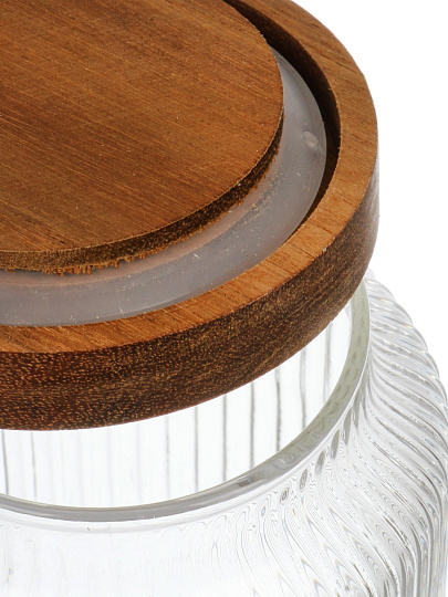 Банка для сыпучих продуктов, стекло, 0.55 л, с крышкой, Barouge, Glass Honey Jar, BC-013