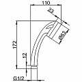 Лейка для душа, 1 режим, с усилением, Frap, F011 - фото 7
