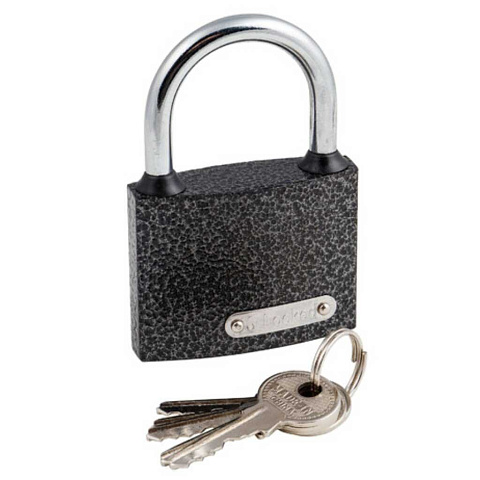 Замок навесной S-Locked, ВС 01-63, 121252, цилиндровый, серебристый/серый, 63 мм, 5 ключей
