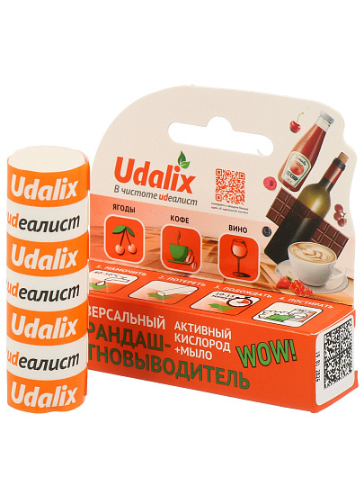 Пятновыводитель Udalix, 35 г, карандаш, универсальный, кислородный