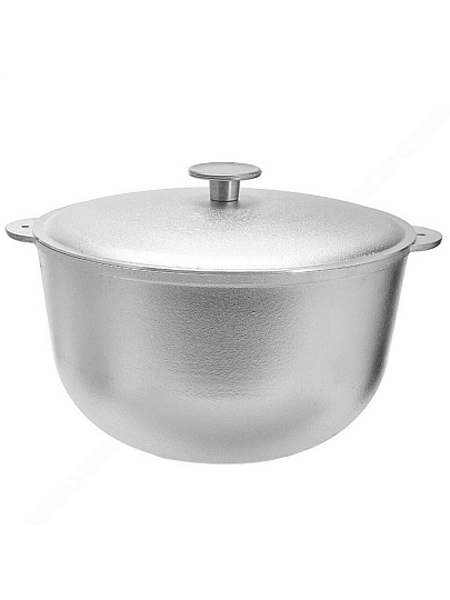 Казан алюминий, 6 л, с крышкой, Гардарика, 06-0