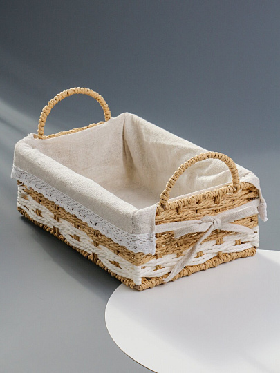 Корзина плетеная, прямоугольная, 25*17*9 см, Y4-9660