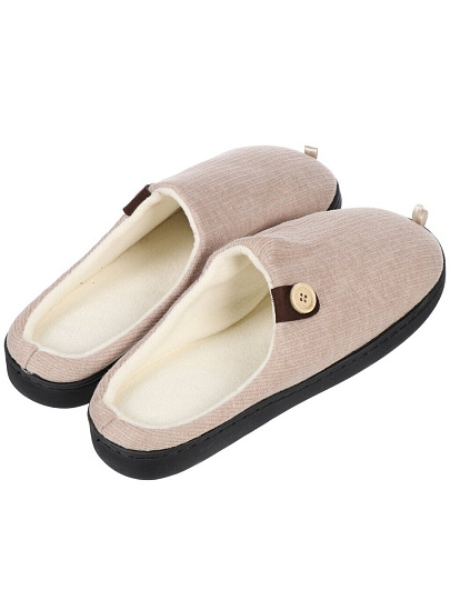 Тапки для мужчин, коричневые, р. 42-43, закрытые, вязаные, A210054