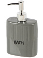 Дозатор для жидкого мыла, керамика, 10.7х5.8х18 см, серый глянец, Y4-9871 - фото 3