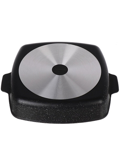 Противень алюминий, 32х32х7 см, 2000 мл, антипригарное покрытие, квадратный, литые ручки, Горница, Гранит, п321аг