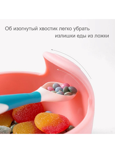 Тарелка детская силикон, Улиточка, 350 мл, Little Angel, голубая, 1325ГЛ