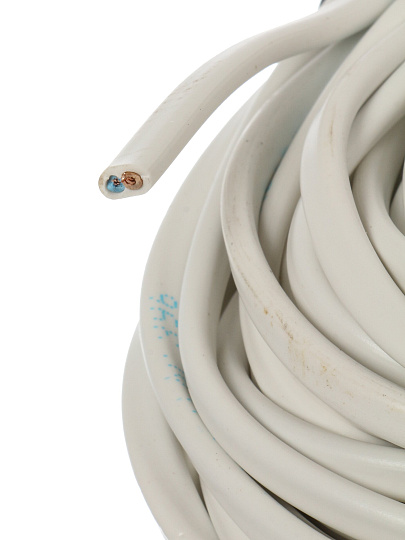 Провод ШВВП, 2х0.5 мм², 10 м, медь, соединительный, ГОСТ, белый, Альтема, А000440