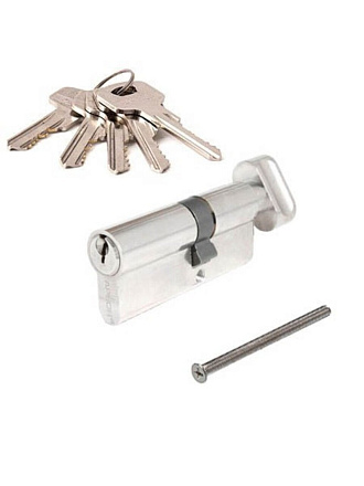 Личинка замка двери Apecs, SC-70(30C/40)-C-NI (SC-70(30/40)-Z-C-NI), 9056, 70 мм, никель