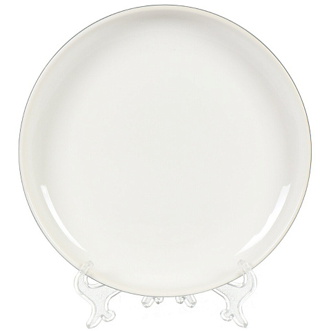 Тарелка обеденная, керамика, 20.5 см, круглая, Селин, Y4-4306, белая