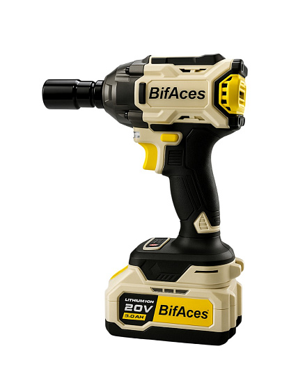 Гайковерт аккумуляторный, BifAces, DLIW-40-500A, 20 В, 3 А.ч, Li-ion, 500 Н-м, 2550 об/мин, кейс, 2 АКБ