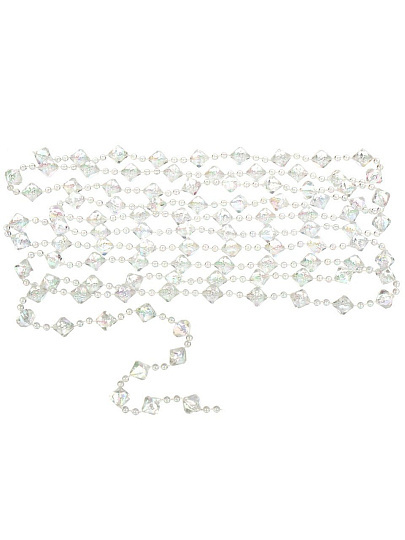 Бусы новогодние 270 см, прозрачные, Кристалл, Y4-9456