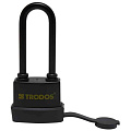 Замок навесной Trodos, BC-IG1-45L, 210 214, блистер, дисковый, черный, всепогодный, 3 ключа