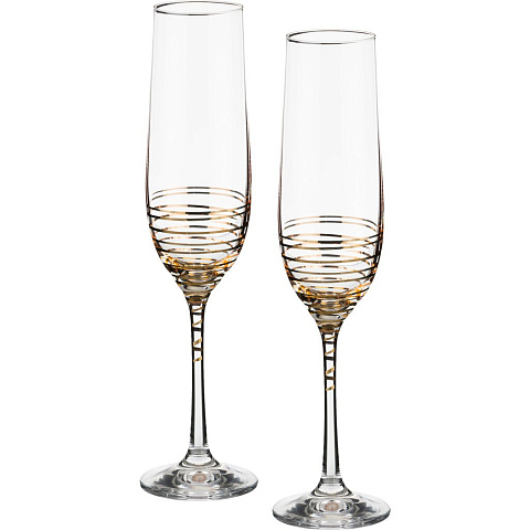 Набор бокалов для шампанского из 2 шт. spiral 190 мл. высота=23 см. 674-550