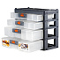 Ящик-органайзер для инструментов и метизов, 31х15х26.2 см, пластик, Blocker, Expert, пластиковый замок, 4 секции, BR3789 - фото 4