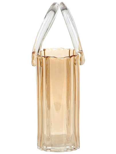 Ваза стекло, настольная, 14.5х8х22 см, Сумочка, медов, Y4-11050