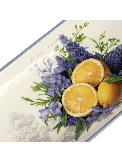 Блюдо доломит, прямоугольное, 28х12 см, Лаванда, Daniks