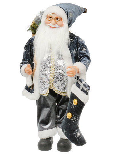 Фигурка декоративная полиэстер, Дед Мороз, 45 см, Y4-7431