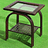 Мебель садовая Малибу, коричневая, стол, 56х66х76 см, 2 кресла, Y9-297 - фото 9
