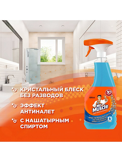 Чистящее средство для окон и зеркал Mr.Muscle, После дождя, 530 мл