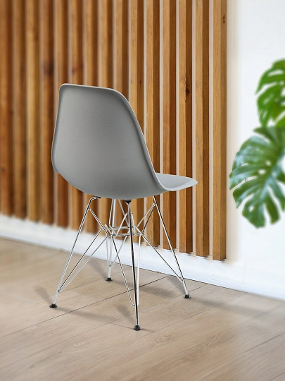 Стул обеденный полипропилен, до 110 кг, серый, Миринда, T2023-053