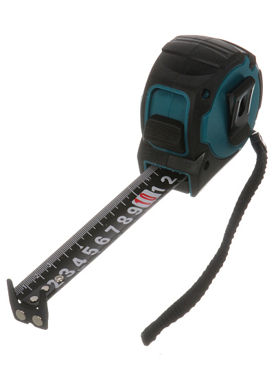 Рулетка 5 м, обрезиненный пластик, магнитный, 25 мм, автостоп, Росомаха, Эталон, 604525