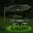 Зонт садовый 3х3 м, серый, с регулировкой высоты и светодиодной подсветкой, Green Days - фото 14