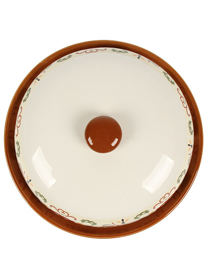 Блюдо керамика, круглое, 23х23 см, с крышкой, Касабланка, Prima Collection, PC73C23