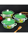 Набор посуды эмалированная сталь, 6 предметов, кастрюли 2,3,4 л, МП, Керченский металлургический завод, Тоскана-Экстра - фото 7