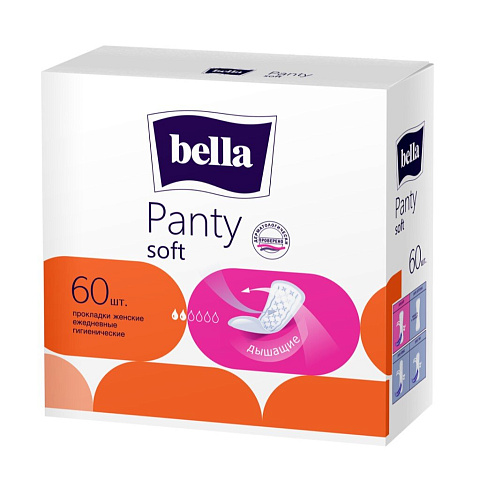 Прокладки женские Bella, Panty Soft, ежедневные, 60 шт, BE-021-RN60-096