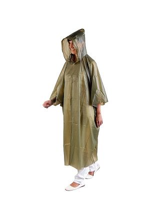 Дождевик пончо 120х130 см, ПЕВА, L, зеленый, Park, RP-18, 999101