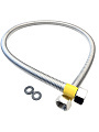 Подводка для газа 1/2''х1 м, г-г, сильфон ПВХ, Tuboflex