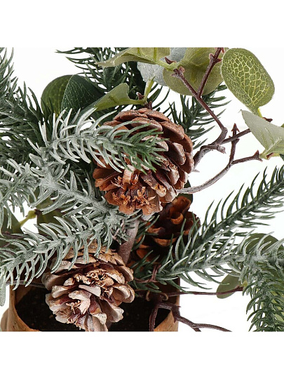 Композиция новогодняя настольная 21 см, с эвкалиптом, SYSPS - 0823084