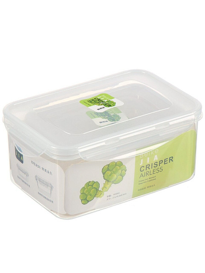 Контейнер пищевой пластик, 1.8 , 0.85, 0.35 л, 3 шт, прямоугольный, PET0551