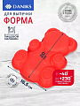 Форма для запекания силикон, 16.5х20 см, фигурная, красная, Daniks, Медведь, Y3-1314