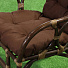 Мебель садовая Сиеста, коричневая, стол, 55х55х56 см, 2 кресла, подушка коричневая, 100 кг, IND06 - фото 6
