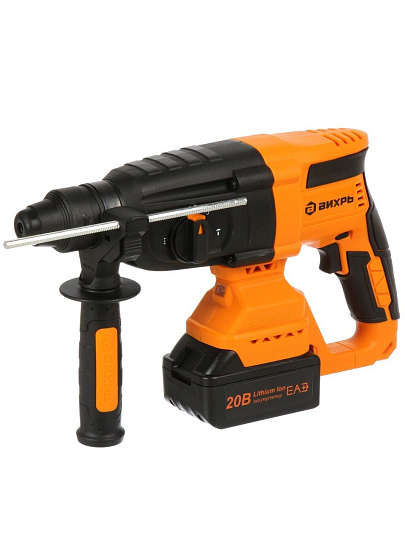 Перфоратор Вихрь, АП-20Li/4, SDS-Plus, 3.2 Дж, 3 режима, 20 В, Li-ion, с кейсом, 0-1050 об/мин, 4260 уд/мин, 3 А.ч, 72/3/20