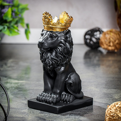 Фигурка декоративная Лев в короне, 11х8х20 см, Y6-10552