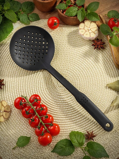 Шумовка нейлон, навеска, черная, Daniks, Эконом, YW-KT017-3/H1010-05