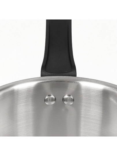 Ковш нержавеющая сталь, 2.9 л, крышка стекло, бакелитовая ручка, индукция, Daniks, Фантом, CW-B068-18S