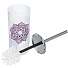 Набор для ванной 6 предметов, Фиолетовый цветок, урна, дозатор, ершик, подставка для зубных щеток, мыльница, стакан, Y286 - фото 5