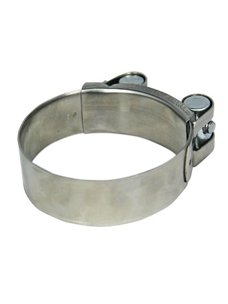 Хомут обжимной червячный усиленный, 20-22 мм, оцинкованный, индивидуальная упаковка, MasterProf, ИС.140802