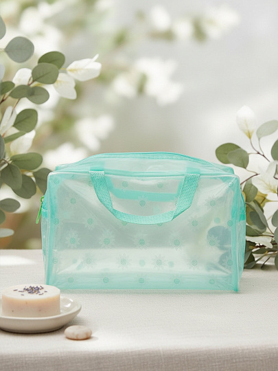 Косметичка 21х8х16 см, ПВХ, A080095, прямоугольная, застежка молния, в ассортименте