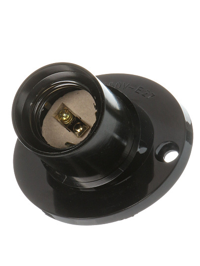 Патрон Е27, настенный, UNIVersal, карболит, 4А, 250В, индивидуальная упаковка