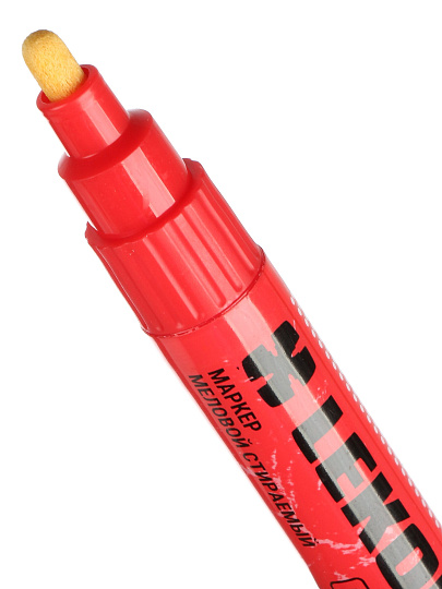 Маркер меловой для временной разметки, стираемый, красный, Lekon, Mel, 14514