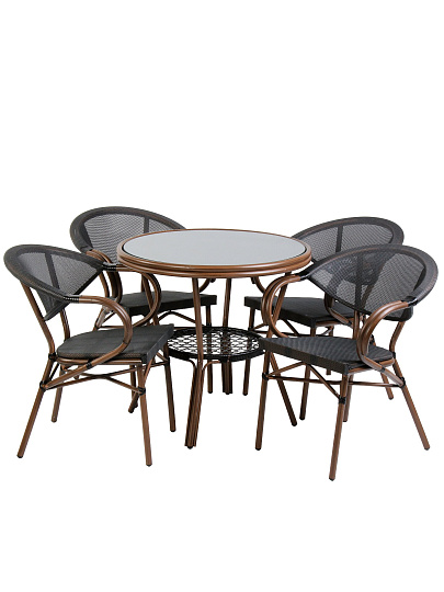 Мебель садовая стол, 80х80х72 см, 2 стула, 60х56х80 см, C010206