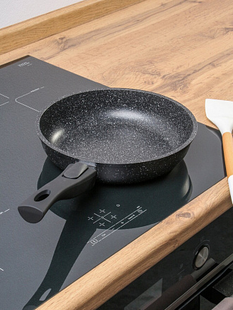 Сковорода алюминий, 22 см, антипригарное покрытие, Гурман, Fit, съемная ручка