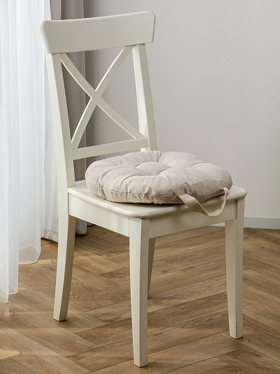 Сиденье мягкое 100% полиэстер, 40х40 см, бежевое, с ручкой, A140084