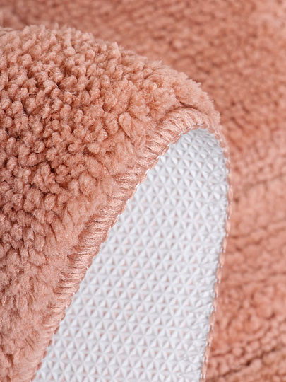 Набор ковриков для ванной и туалета, 2 шт, 0.5х0.8, 0.4х0.5 м, полиэстер, розовый, Silvano, Контур, Y4-11490
