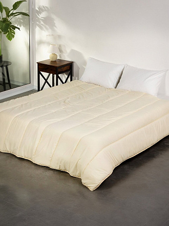 Одеяло евро, 200х220 см, Овечья шерсть, 250 г/м2, всесезонное, чехол 100% полиэстер, кант, Майская ночь