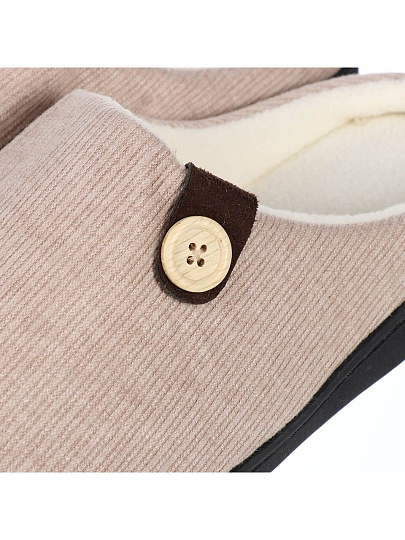 Тапки для мужчин, коричневые, р. 44-45, закрытые, вязаные, A210055